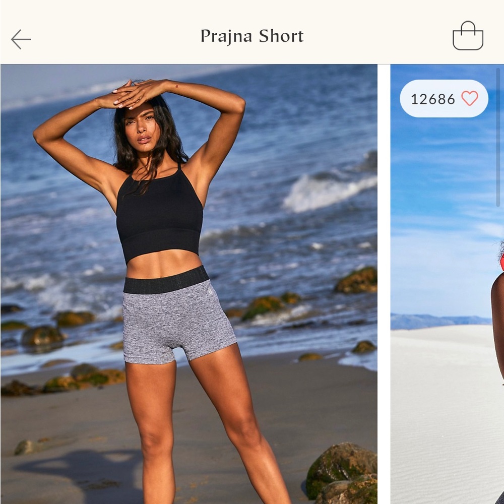 Free People Movement Heather Gray Prajna Short